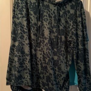 Women's Blue Patterned Tunic Top